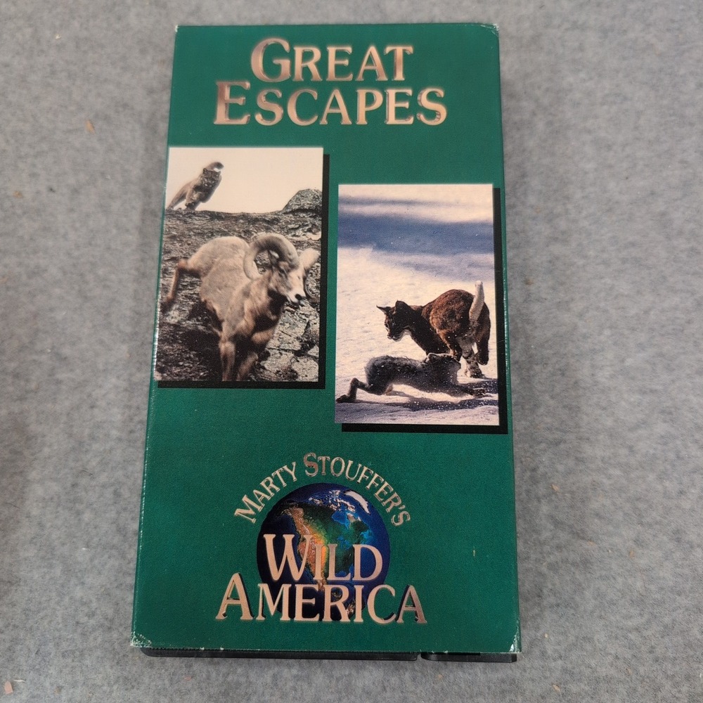 Marty Stouffer's Wild America Great Escapes VHS 1993 Nature Documentary KWD - Picture 1 of 2